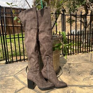 Marc Fisher thigh high suede boots